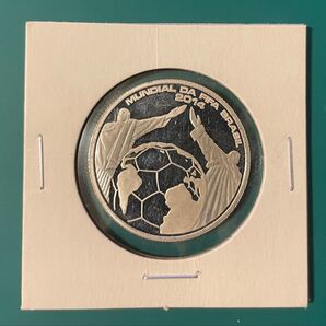 2014年 FIFAワールドカップ ブラジル大会公式 記念銀貨 2.5ユーロ 12.04g 銀92.5% プルーフ銀貨 コイン