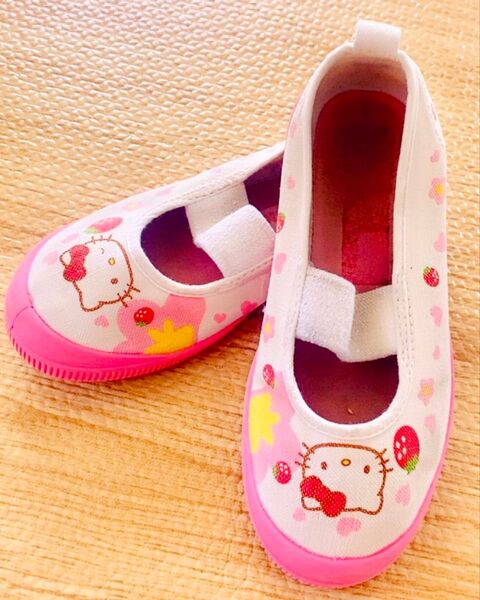16cm 上靴 上履き バレーシューズ ハローキティ キティちゃん 幼児 女の子 かわいい サンリオ 子供 スクールシューズ