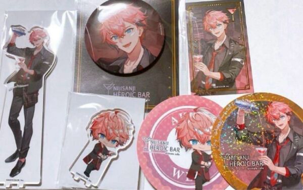 にじさんじ 赤城ウェン アニメイトカフェ アクリルスタンド BIG缶バッジ ミニアクリルスタンド カクテルカード 特典 コースター