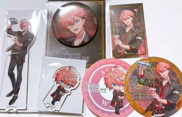 にじさんじ 赤城ウェン アニメイトカフェ アクリルスタンド ミニアクスタ BIG缶バッジ カクテルカード 特典 コースター