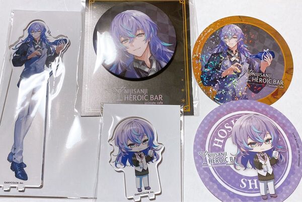 にじさんじ 星導ショウ アニメイトカフェ アクリルスタンド ミニアクスタ BIG缶バッジ 特典 ホログラムコースター