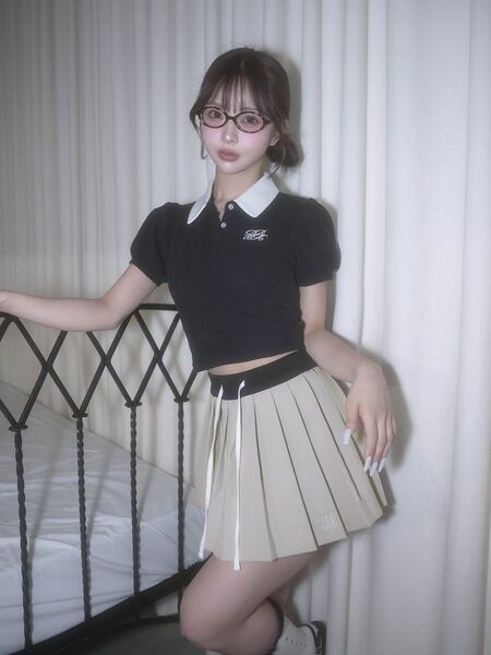 ダーリッチ Darich DRCHバイカラーポロシャツ ブラック