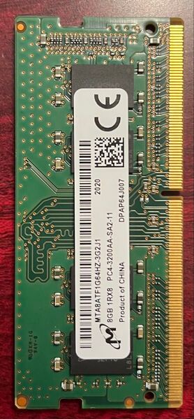 Micron メモリ 8GB DDR4 PC4-3200 MTA8ATF1G64HZ-3G2J1