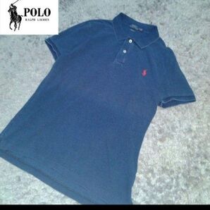 POLO RALPH LAUREN ラルフローレン デニム調 ポニーロゴ刺繍 ポロシャツ