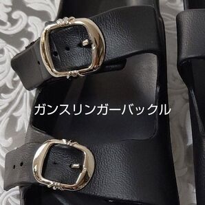 ガンスリンガーバックル クロスボール / ビーチサンダル 黒 22~23㎝