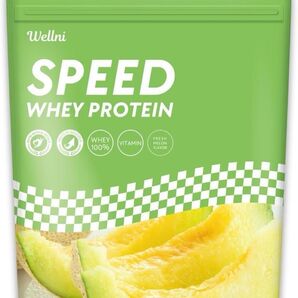 メロン Wellni ウェルニ SPEED ホエイ プロテイン 1kg フレッシュメロン風味 ビタミン11種配合