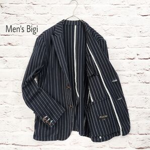 【日本製】Men's Bigi ピークドラペル 薄手 コットン テーラードジャケット