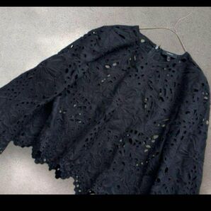Theory BRIZABELA ENBROIDERED LIN レースブラウス