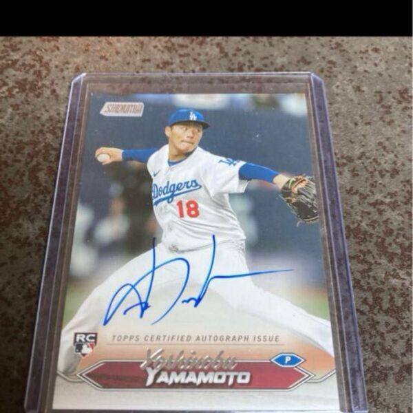 山本由伸 直筆サイン 2024 Topps Stadium Club Auto