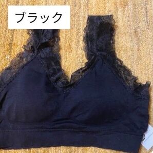 ノンワイヤーブラジャー ナイトブラ ルームブラブラック 未使用品