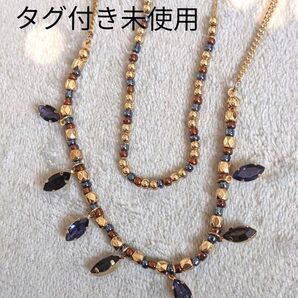 リーフ 2連ネックレス ゴールド タグ付き未使用