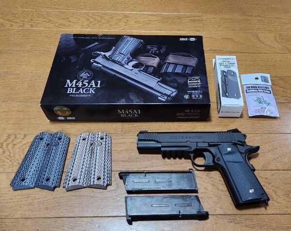 東京マルイ M45A1 BLACK マガジン2個 G10タイプグリップ マグプル MAGPUL 実物 グレー Gray