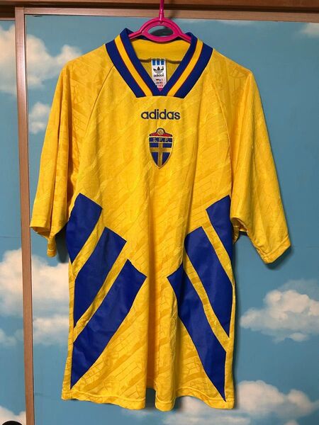 スウェーデン代表 ユニフォーム アディダ adidas 94-96 美品 パンツ ソックス 90年代 3点セット Lサイズ