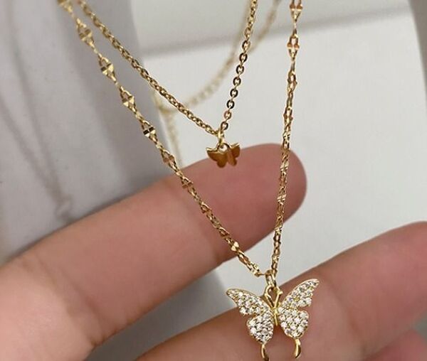 ネックレス ゴールド 蝶 バタフライ レディース 春 プレゼント アクセサリー