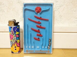 70 period Vintage TOMY made in Japan 1975 TOMY POCKETMATE pin ball game retro Showa era that time thing 