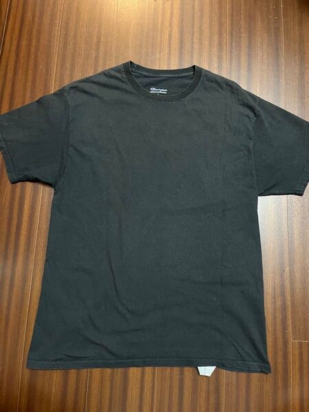 Champion:チャンピオン:ブラック:黒色:Tシャツ L:半袖:メンズ:男性