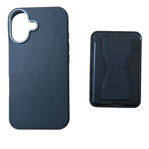 iPhone16ソフトケース&カードケース&ガラス保護フィルムのセット