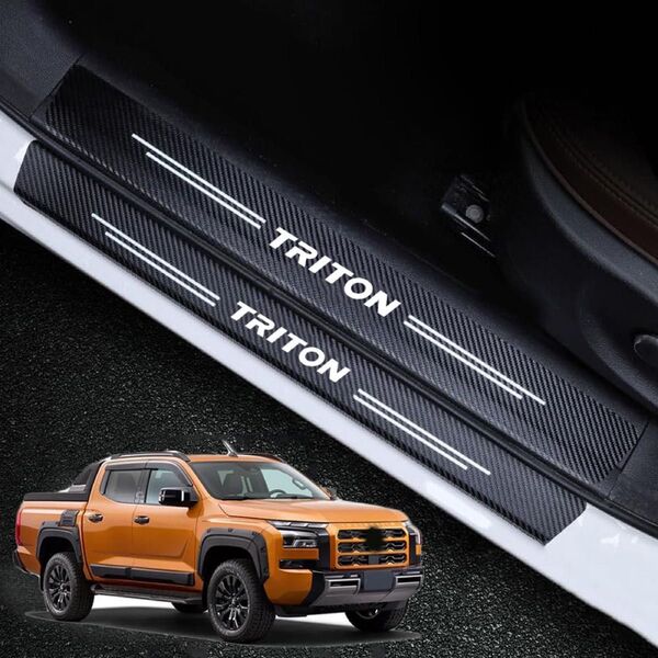 新品 トライトン Triton サイド ステップ ガード スカッフ プレート 保護 ステッカー 汚れ キズ 傷 防止 4点