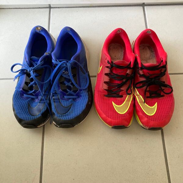 ナイキ NIKE ランニングシューズ エア ズーム ライバル フライ3 レッド ブルー 2足セット