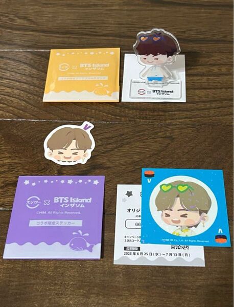 スシロー×BTS インザソム アクリルスタンド +ピック+ステッカー3セット