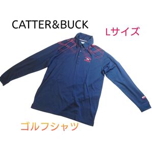 【古着良品】CUTTER&BUCK ゴルフシャツ 長袖 ポロシャツ