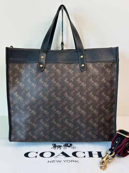 【美品】定価9.7万 コーチ メンテ済み COACH メンズ ビジネス 2way レザー バッグ ブリーフケース ショルダー 本革