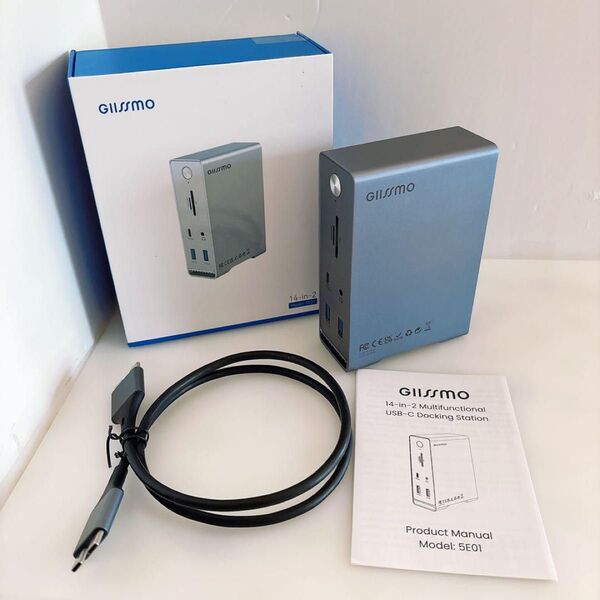 GIISSMO Macbook Pro/Air専用 14-IN-2 ドッキングステーション Type c Dock 3画面モード