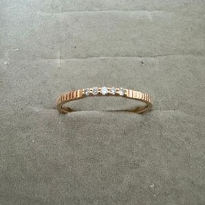 k10 0.03ct ete 7号リング イエローゴールド