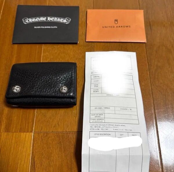 【最強美品】現品ラスト1点のみ!クロムハーツ スリーフォールドウォレット 財布