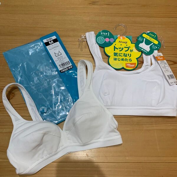 ハーフトップ 綿100% 小学生 中学生 ジュニアブラジャー ハイジュニ アツギ 2枚セット スポブラ