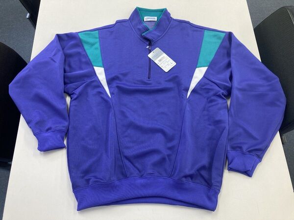 体操服 ジャージ上着 スタンドカラーハーフジップ パープル 3L