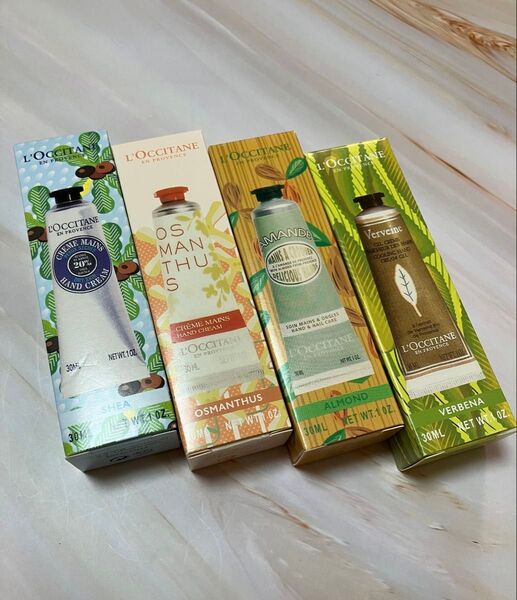 ロクシタン ハンドクリーム4本セット シア オスマンサス アーモンド バーベナ30ml