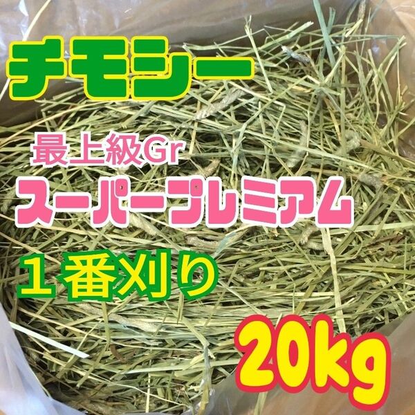 【最上級グレード】チモシー スーパープレミアム 一番刈り 20kg US産 R6年産
