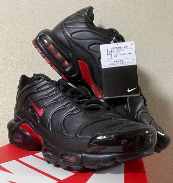 NIKE Air Max Plus Premium Bred 28cm FZ3038-001 ナイキ エア マックス プラス 黒赤