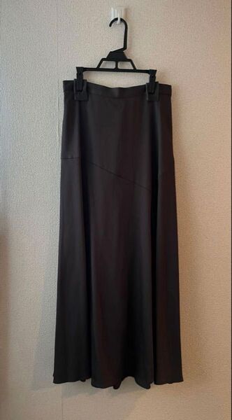 ANAYI アナイ ロングスカート マキシ丈 濃チャコールグレー系