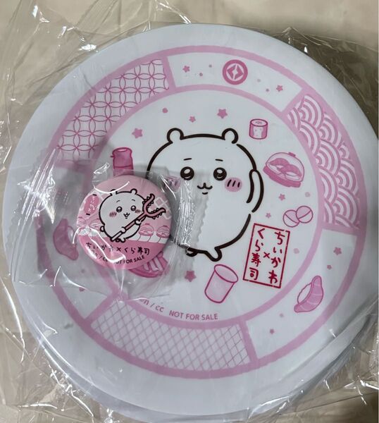 ちいかわ くら寿司 オリジナル寿司皿 コラボ 皿 缶バッジ ビッくらポン びっくらぽん