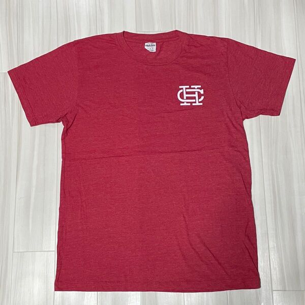 USA直輸入両面プリントスタッフTシャツ非売品USサイズL身幅約53、着丈約73ユーズド品洗濯済み。MADE in USA。