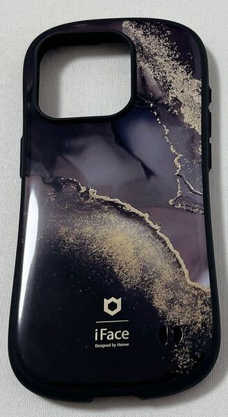 iFace First Class Marble iPhone 15 Pro ケース (アッシュブラック)