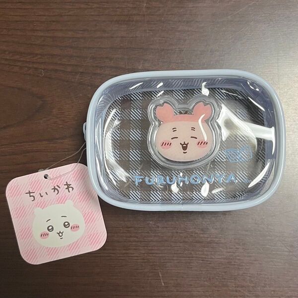 ちいかわ ぷっくりクリアミニポーチ 古本屋 カニちゃん