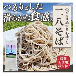 忍野二八そば 乾麺 200g×1袋 1〜2人前 ★純国産★国内産原材料のみ使用★山梨県産そば粉8割 長野県産小麦粉2割 使用★