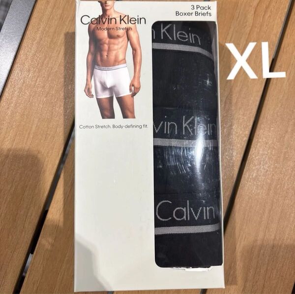 Calvin kleinカルバンクライン ボクサーパンツ 3枚セット ブラック XLサイズ
