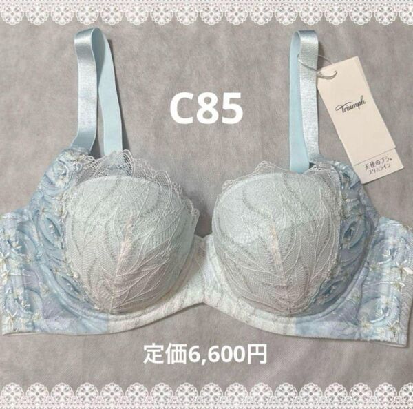 トリンプ 天使のブラ スリムライン 極上ライト C85 新品 匿名配送 ブルー系