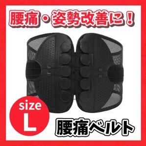 【再入荷★】腰痛ベルト コルセット サポートベルト 腰サポーター 腰痛 姿勢矯正 腰サポーター 骨盤 Lサイズ