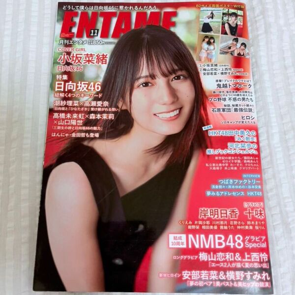 ENTAME (エンタメ) 2020年11月号 小坂菜緒 表紙 日向坂46 ポスター付き 雑誌