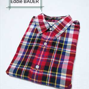 #メンズ(トップス)【Eddie BAUER】★エディーバウアー★半袖シャツ★チェック柄シャツ★シンガポール製★表記サイズ(S/P)★送料無料★an-19