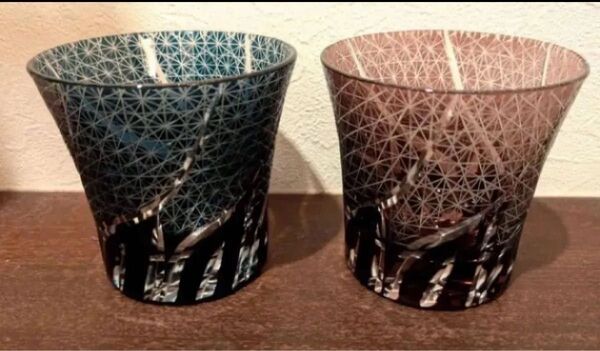 【人気】切子グラスペアセット