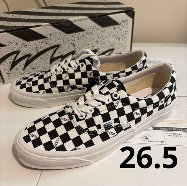 廃盤モデル26.5cm バンズ ボルト エラ eraチェッカーボードVans VAULT