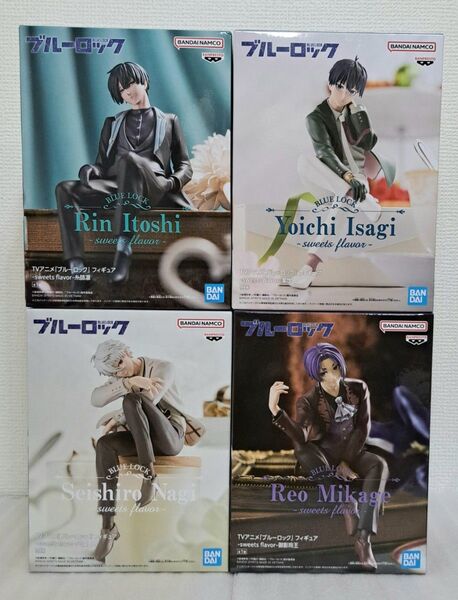 【※新品、未開封】ブルーロック sweets flavor 凪誠士郎 御影玲王 糸師凛 潔世一 プライズ フィギュア 4点セット