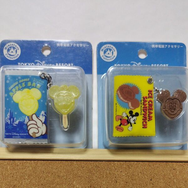 ディズニー 携帯電話アクセサリー ミッキー ミニー ミニチュアコレクション パークフード キーホルダー キーチェーン セット