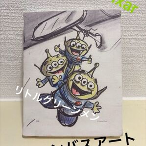 リトルグリーンメン Pixar トイストーリー 置物 インテリア ディズニー キャンバスアート